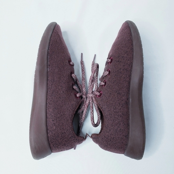 Allbirds Wool Runners Merino Wool Shoes Hazy Burgundy / Tuke Jam - Picture 5 of 8